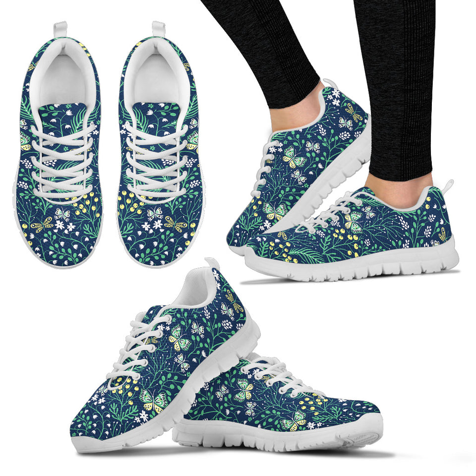 Butterfly Leaves Pattern Women'S Sneaker Shoes