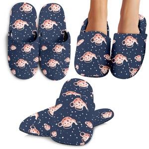 Tea pots Pattern Print Design 04 Slippers