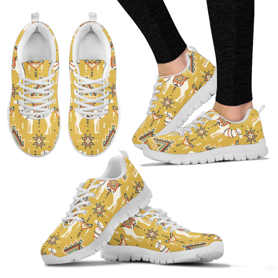Camels Ethnic Motif Pattern Women'S Sneaker Shoes