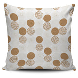 Gold Texture Mushroom Pattern Pillow Cover