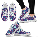 Colorful Butterfly Flower Pattern.Eps Women'S Sneaker Shoes