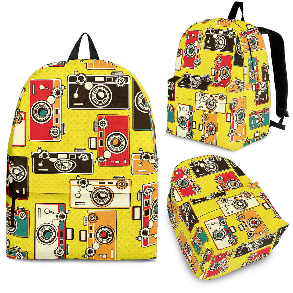 Camera Pattern Print Design 02 Backpack