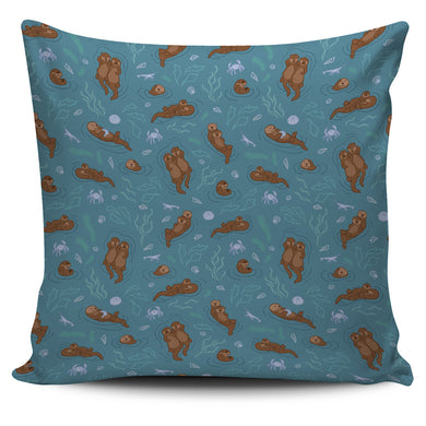 Sea Otters Pattern Pillow Cover