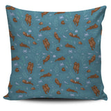 Sea Otters Pattern Pillow Cover