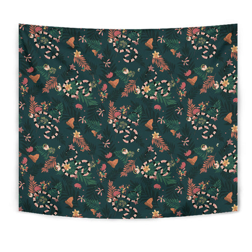 Snake Forest Pattern Wall Tapestry