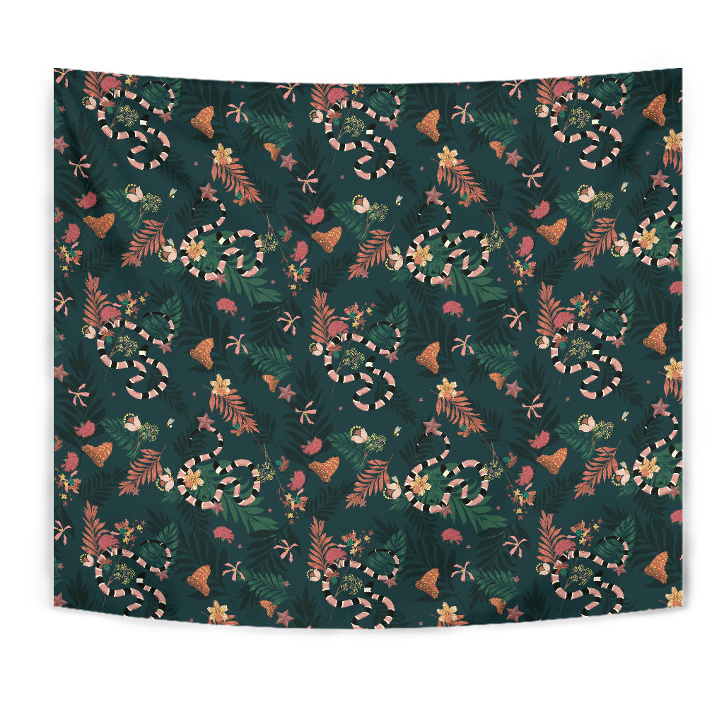 Snake Forest Pattern Wall Tapestry