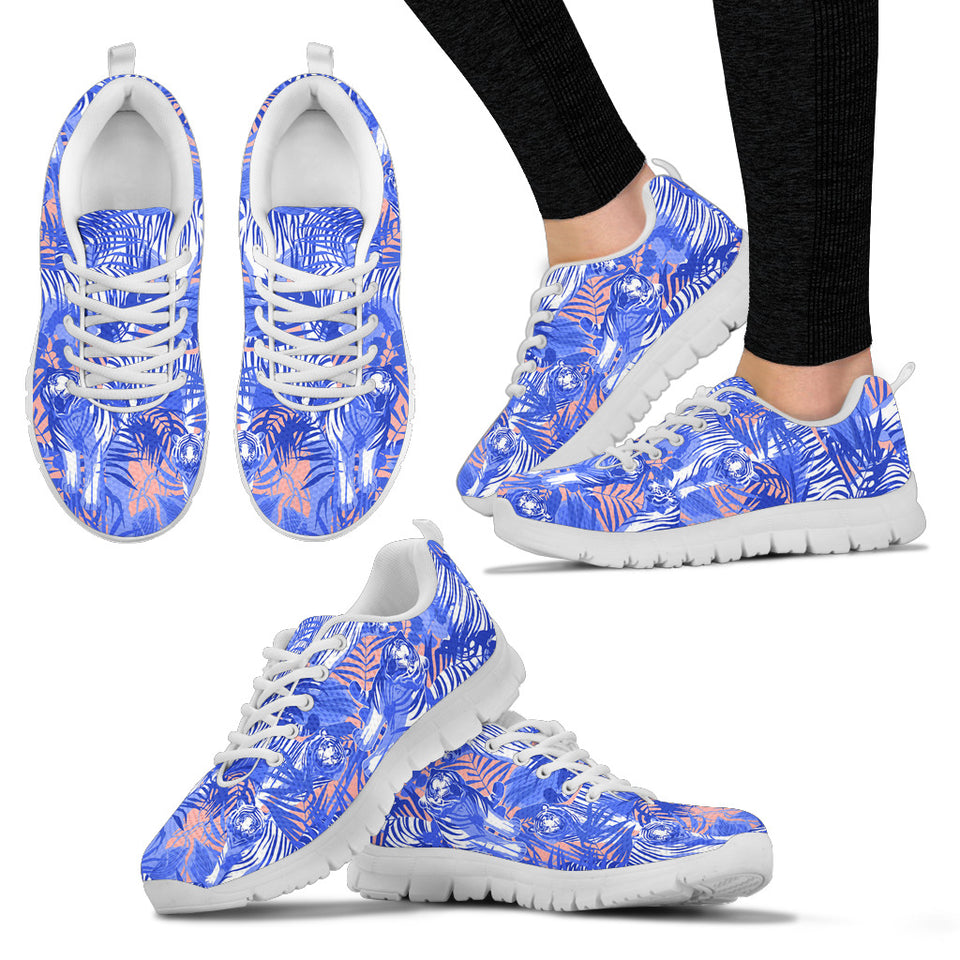 White Bengal Tigers Pattern Women'S Sneaker Shoes
