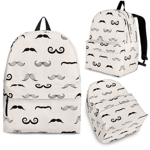 Mustache Beard Pattern Print Design 05 Backpack