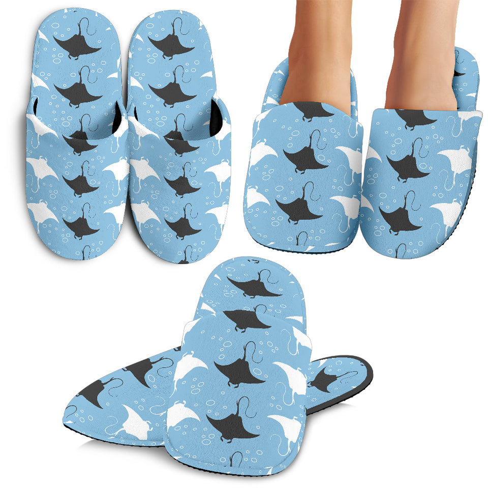 Stingray Pattern Print Design 03 Slippers