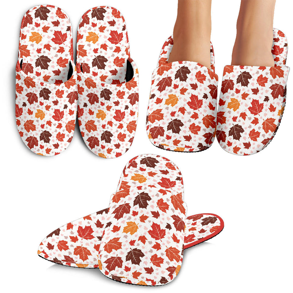 Colorful Maple Leaf Pattern Slippers