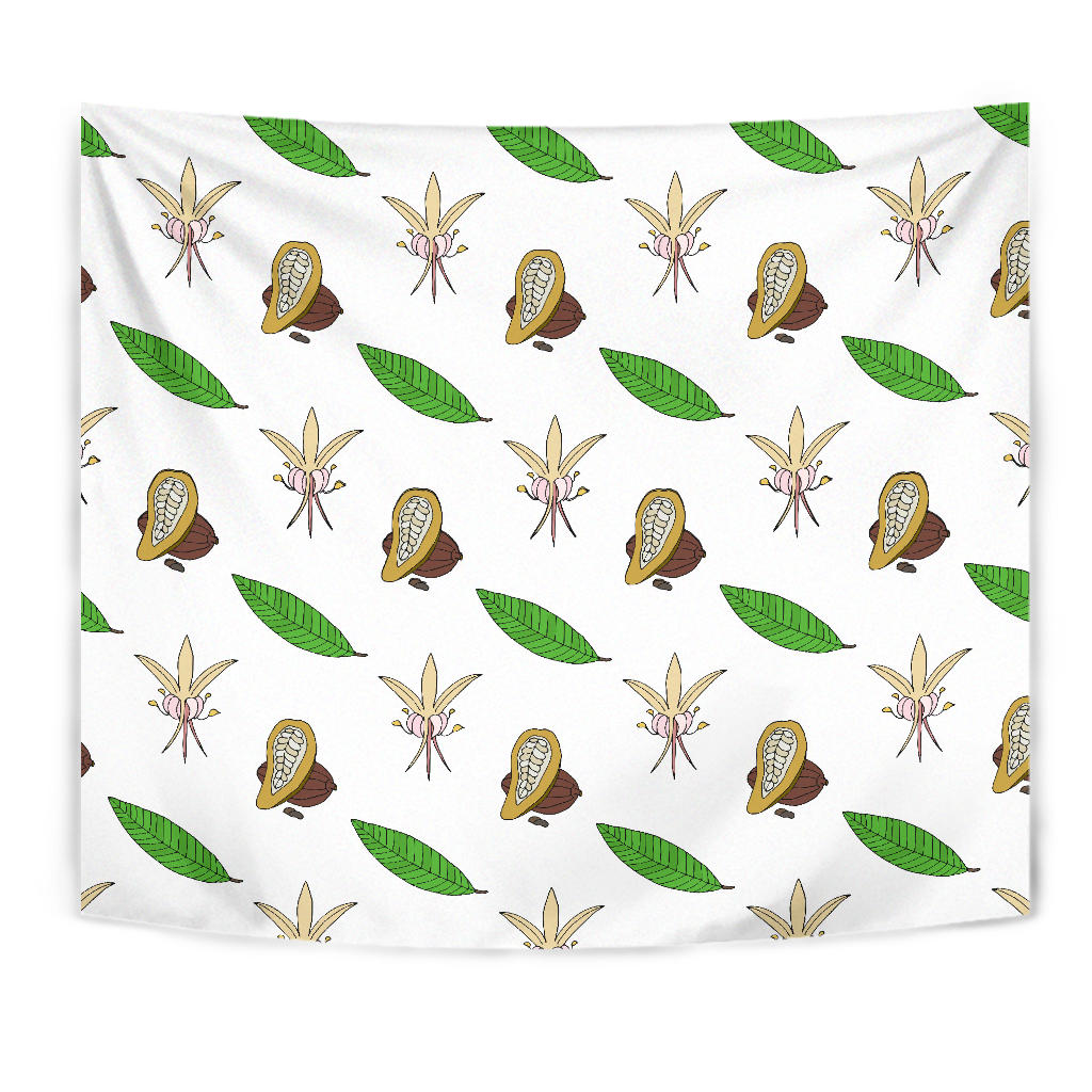 Color Hand Drawn Cocoa Pattern Wall Tapestry