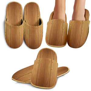 Wood Printed Pattern Print Design 05 Slippers