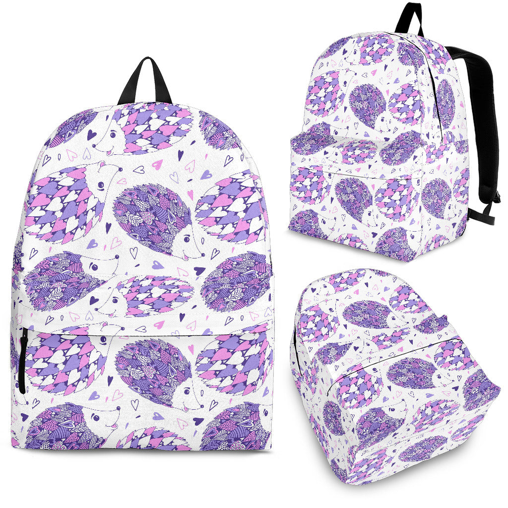 Hedgehog Pattern Print Design 05 Backpack