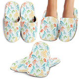 Coral Reef Pattern Print Design 02 Slippers