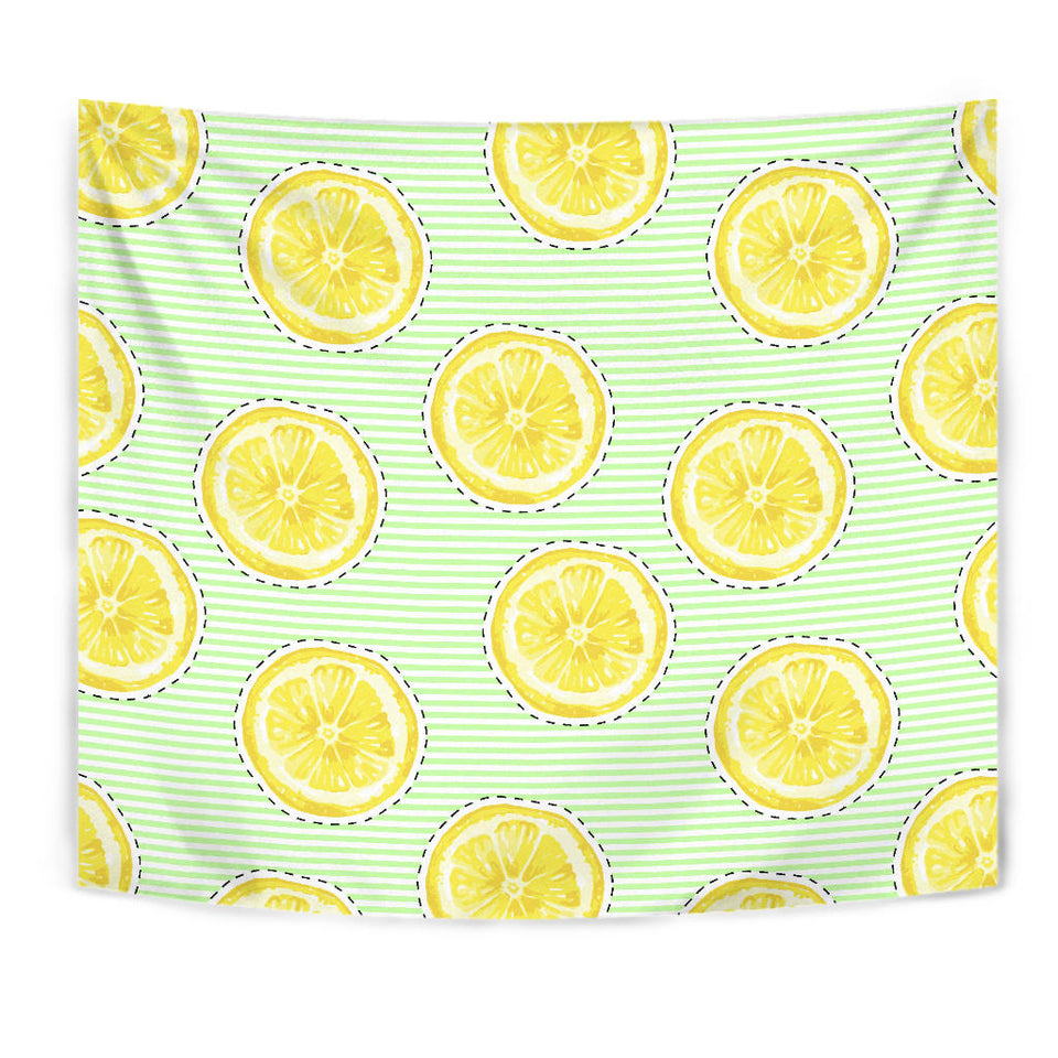 Slice Of Lemon Pattern Wall Tapestry