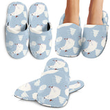 Cute Polar Bears Christmas Decoration Pattern Slippers