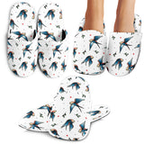 Swallow Pattern Print Design 04 Slippers