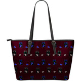 Cute Hamster Cheese Pattern Large Leather Tote Bag