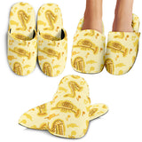 Saxophone Cornet Pattern Yellow Background Slippers
