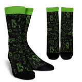 Green Scatter Design Open Road Girl Socks