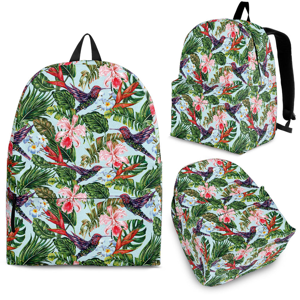 Hummingbird Pattern Print Design 05 Backpack