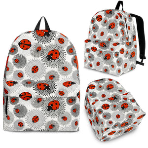 Ladybug Pattern Print Design 05 Backpack