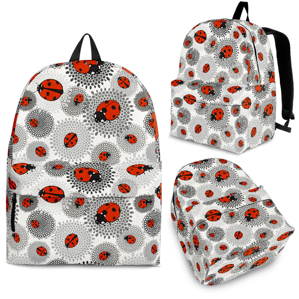 Ladybug Pattern Print Design 05 Backpack