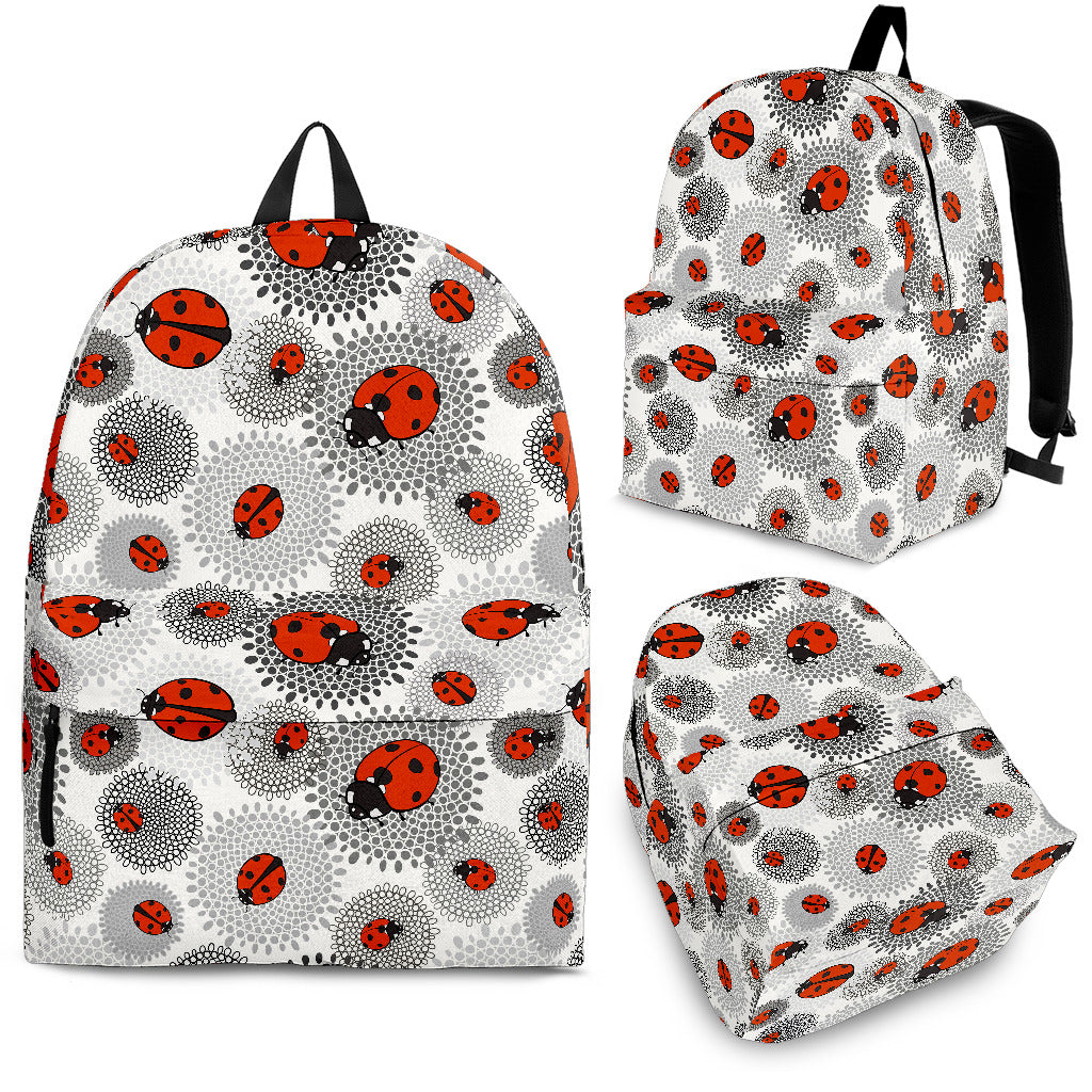 Ladybug Pattern Print Design 05 Backpack