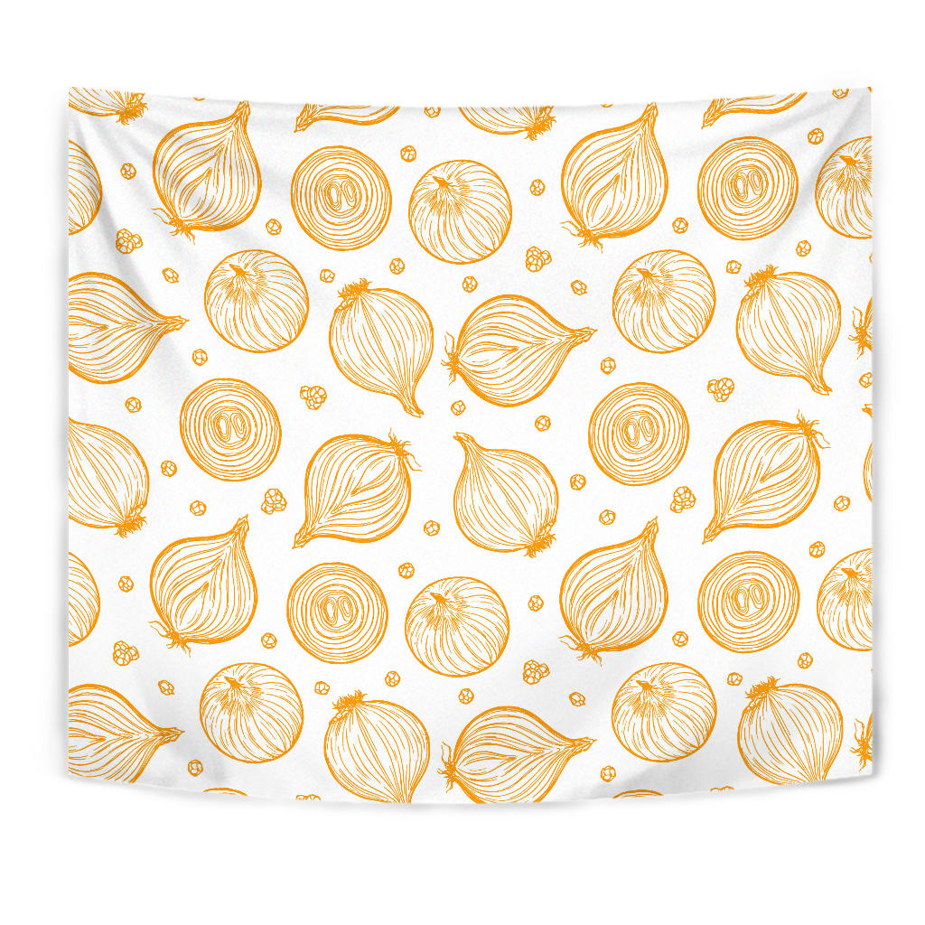 Hand Drawn Onion Pattern Wall Tapestry