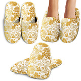 Gold Grape Pattern Slippers