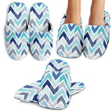 Zigzag  Chevron Blue Pattern Slippers