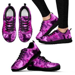 Dachshund Pink Camo Women'S Sneakers For Lovers Of Dachshunds
