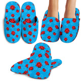 Ladybug Pattern Print Design 02 Slippers