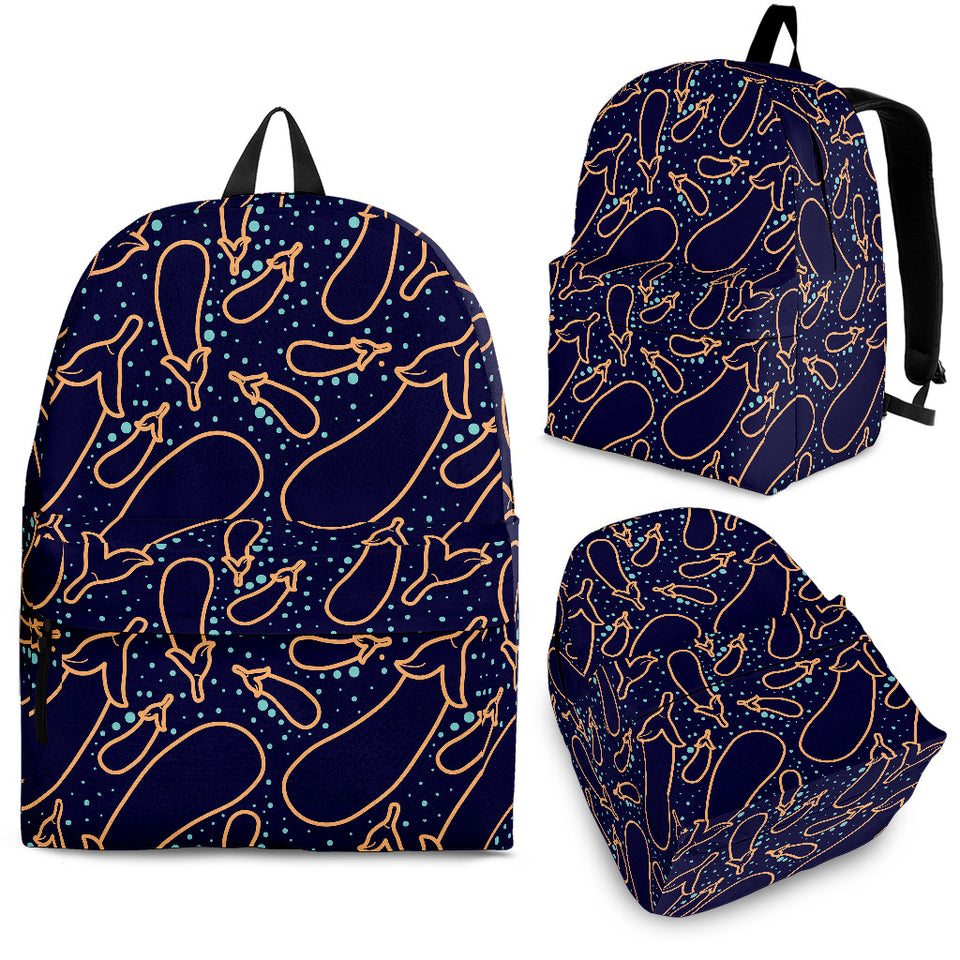 Eggplant Pattern Print Design 04 Backpack