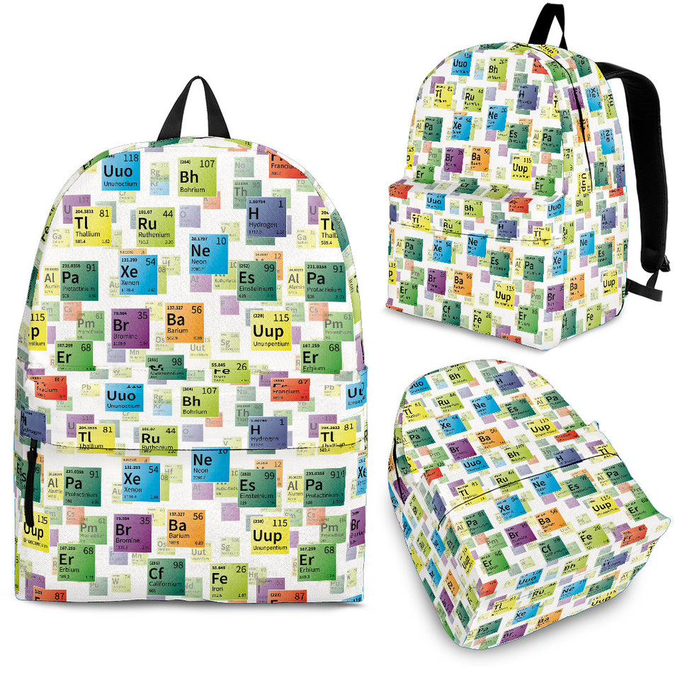Chemistry Periodic Table Pattern Print Design 05 Backpack