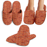 Brick Printed Pattern Print Design 03 Slippers