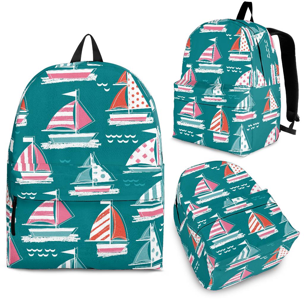 Cute Sailboat Pattern Backpack