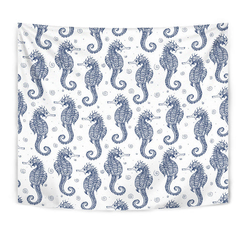 Seahorse Pattern Background Wall Tapestry
