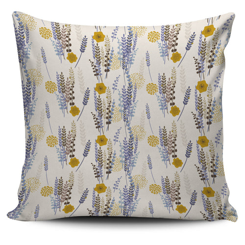 Lavender Modern Pattern Blackground Pillow Cover