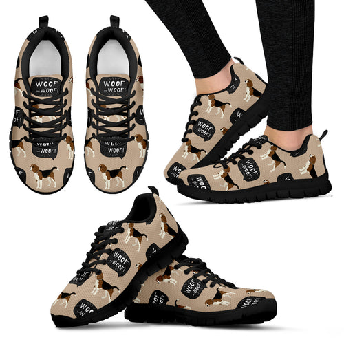 Beagle Pattern Women'S Sneaker Shoes