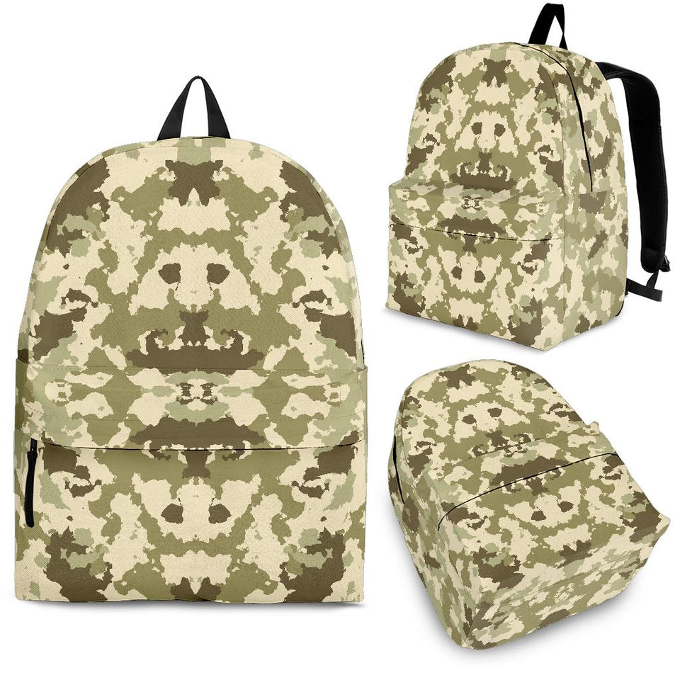 Light Green Camouflage Pattern Backpack