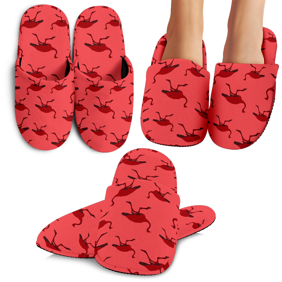 Ostrich Pattern Print Design 03 Slippers