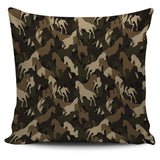 Horse Camo Camouflage Pattern Pillow Cover