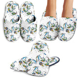 Peacock Feather Pattern Slippers