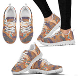 Bonsai Bamboo Stork Japanese Pattern Brown Theme Women'S Sneaker Shoes