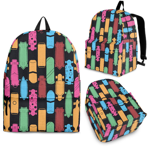Skate Board Pattern Print Design 02 Backpack