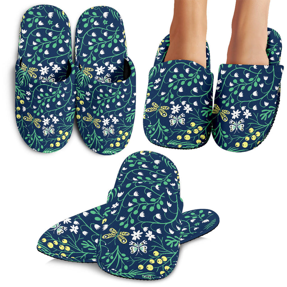 Butterfly Leaves Pattern Slippers