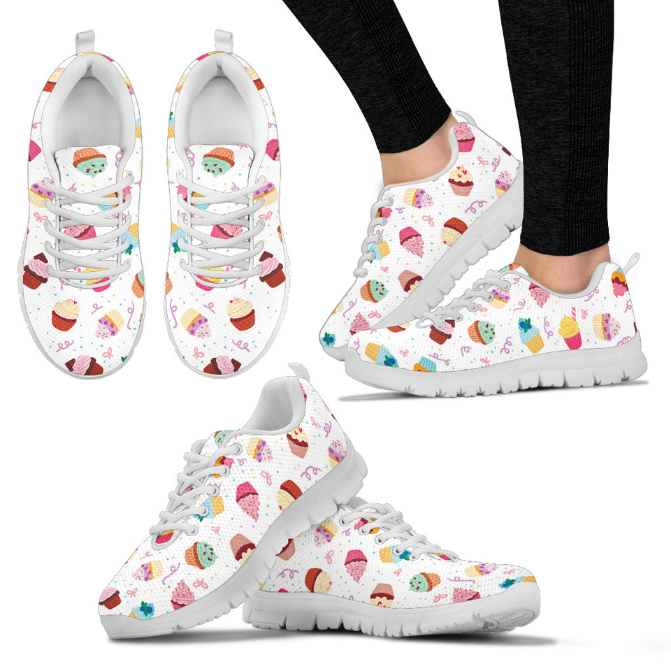 Cake Cupcake Design Pattern Women'S Sneaker Shoes