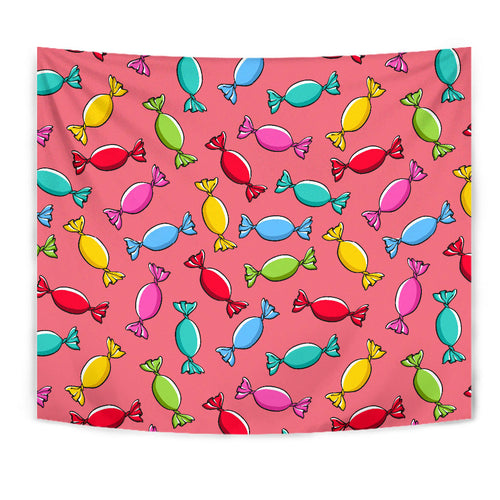 Colorful Wrapped Candy Pattern Wall Tapestry