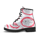 Hand Drawn Dragon Fruit Leather Boots